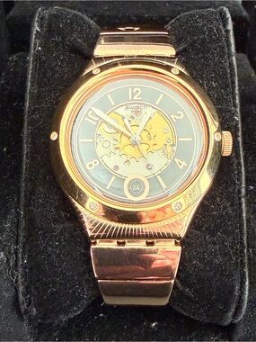 Swatch Tonto Phil Gold-Tone Skeleton Dial Watch Automatic Mens Watch